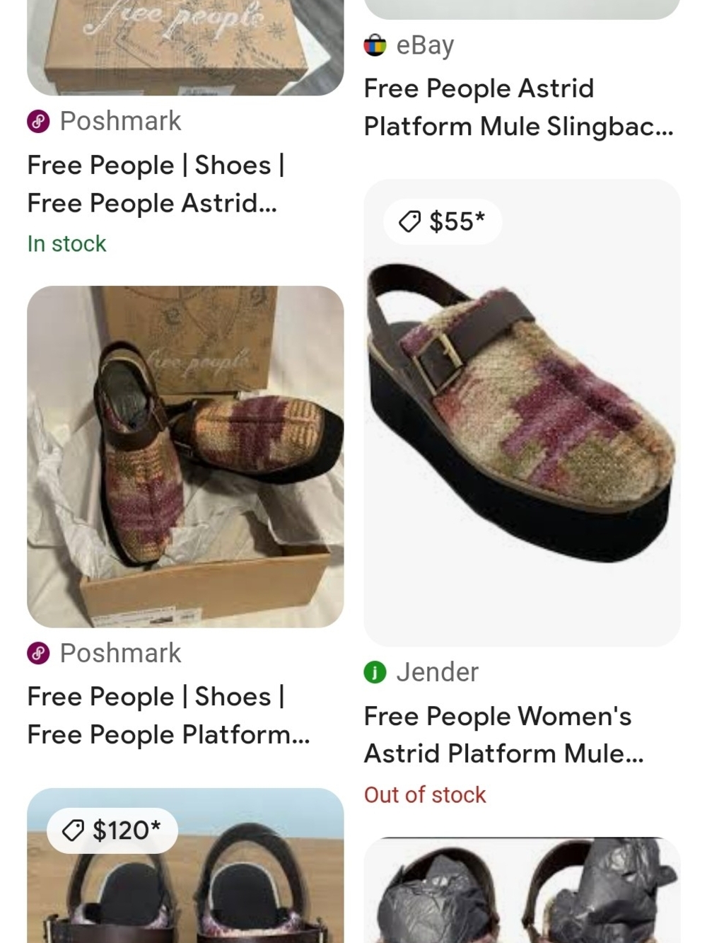 Free People Woven Platform Mules Size 11 - Picture 10 of 11